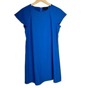 Blaque Label Dress Women’s Royal Blue Shift Size Small Short Sleeve